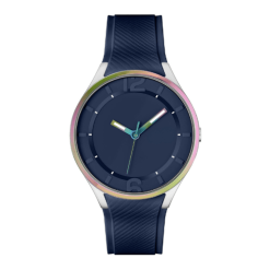 Contemporary Sport Luxury Watch Sleek Color Dial Rubber Strap