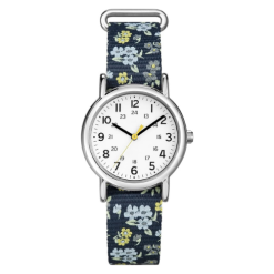 Flora Bloom Casual Fabric Watch Colorful Strap Modern Youth Style